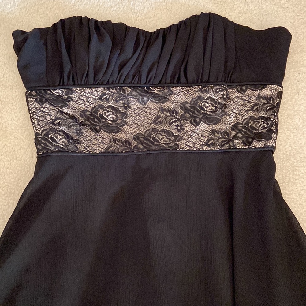 black strapless formal / cocktail dress